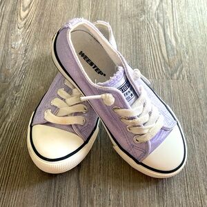 Kids Weestep Originals Purple Glitter Sneakers, size 12
